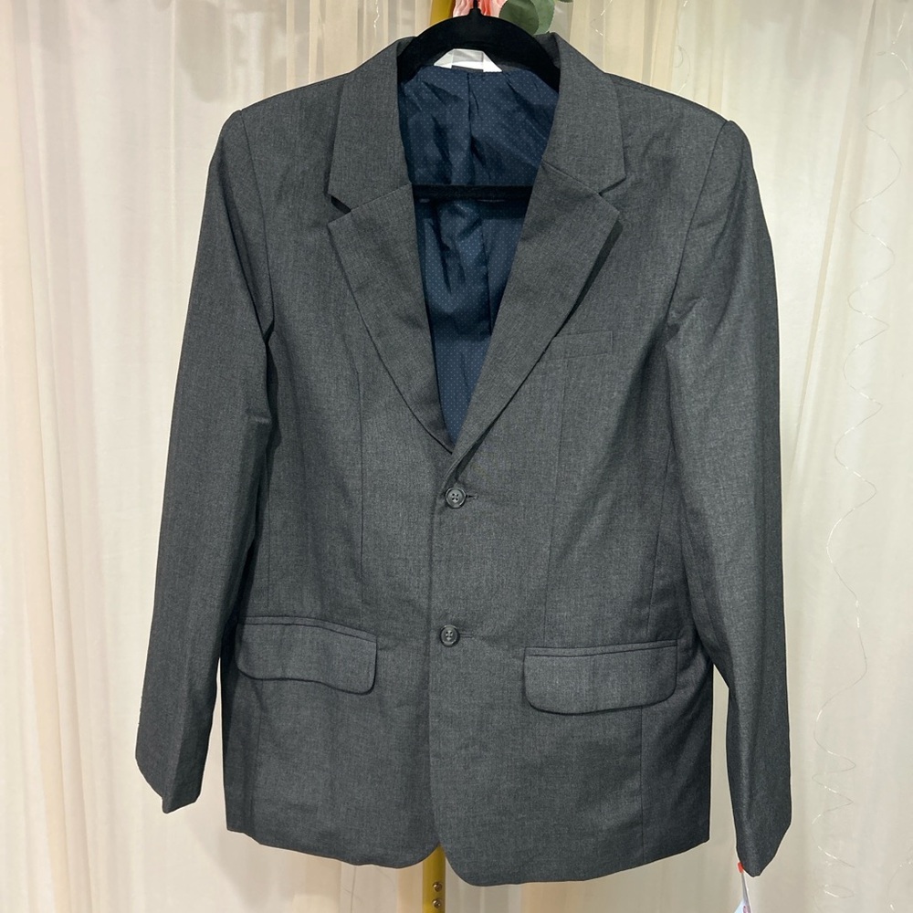 Cat & Jack Gray Blazer Jacket Youth Size 16 Structured Dress Coat NWT